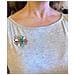 Spilla Margherita Multicolore Con Cristallo, Argento E 10µ - Foto miniatura 2
