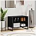 Mobile per scarpe Rovere Nero 60 x 35 x 44 cm Legno multistrato - Foto miniatura 2