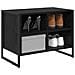 Mobile per scarpe Rovere Nero 60 x 35 x 44 cm Legno multistrato - Foto miniatura 3