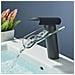 Rubinetto per lavabo da bagno, Blackswan, tipo M91 a cascata, modello nero opaco, misura 18 cm - Foto miniatura 2