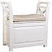 Sgabello In Legno E Metallo Con Cuscino Bianco 72x33x73h - Foto miniatura 6