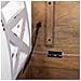 Sgabello In Legno E Metallo Con Cuscino Bianco 72x33x73h - Foto miniatura 8