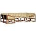 Set di divani da esterno con cuscino 6 pcs Naturale e Beige - Foto miniatura 1
