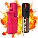 Spray Compatto E Potente Donna Autodifesa Legale 2-in-1 Led+spray Rosa Con Ponpon Cuore 15ml 100% Legale - Foto miniatura 2
