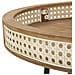 Tavolino Rotondo Fuji In Rattan E Ferro Nero — Ø 60 Cm - Foto miniatura 3