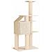 Albero per gatti con pali per graffiare in sisal Crema 183 cm - Foto miniatura 6