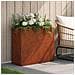 Vaso da giardino Ruggine 50 x 20 x 40 cm Acciaio Corten - Foto miniatura 2