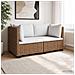 2 pz Set Lounge in Rattan con Cuscini GENDT Rattan naturale - Foto miniatura 2