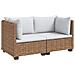 2 pz Set Lounge in Rattan con Cuscini GENDT Rattan naturale - Foto miniatura 1