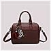 borsa bauletto con charm e cuore PRUGNA - Foto miniatura 1