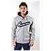 Felpa Uomo Varsity Full Zip Con Cappuccio S Grigio - Foto miniatura 1