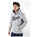 Felpa Uomo Varsity Full Zip Con Cappuccio S Grigio - Foto miniatura 2
