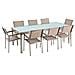 Set Tavolo E Sedie Da Giardino - In Vetro Temperato E Fibra Tessile Beige - Tavolo 220 Con 8 Sedie - Grosseto - Foto miniatura 15