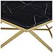 Tavolino Da Caffè Con Piano Nero Ad Effetto Marmo E Gambe Oro Malibu - Foto miniatura 21