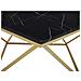 Tavolino Da Caffè Con Piano Nero Ad Effetto Marmo E Gambe Oro Malibu - Foto miniatura 16