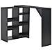 Tavolo da Bar con Scaffale Mobile Nero 138x39x110 cm - Foto miniatura 1
