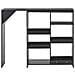 Tavolo da Bar con Scaffale Mobile Nero 138x39x110 cm - Foto miniatura 3