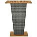 Tavolino Da T? Grigio 80x80x110 Cm Polyrattan E Massello Acacia - Foto miniatura 3