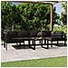 Set Divani Da Giardino 7 Pz Con Cuscini In Alluminio Antracite - Foto miniatura 1