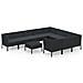 Set Divani Da Giardino 11 Pz Con Cuscini In Polyrattan Nero - Foto miniatura 2