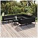 Set Divani Da Giardino 11 Pz Con Cuscini In Polyrattan Nero - Foto miniatura 1
