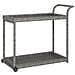 Carrello Da Bar Grigio 100x45x83 Cm In Polyrattan - Foto miniatura 2
