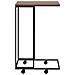 Tavolino Con Ruote Nero 40x30x63,5cm In Legno Ingegnerizzato - Foto miniatura 3