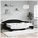 Divano Letto Con Letto Estraibile Nero 80x200 Cm In Velluto - Foto miniatura 1
