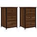 Comodini 2 Pz Rovere Marrone 40x36x60 Cm In Legno Multistrato - Foto miniatura 2