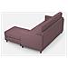 Divano Karay 3 Posti (tre Sedute Da 60cm) + Pouf Misure Esterne L. 198 P. 155 Colore Prugna - Foto miniatura 5