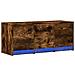 Mobile Porta TV con LED Rovere Fumo 97x34x40 cm in Truciolato - Foto miniatura 2