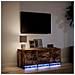 Mobile Porta TV con LED Rovere Fumo 97x34x40 cm in Truciolato - Foto miniatura 3