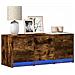 Mobile Porta TV con LED Rovere Fumo 97x34x40 cm in Truciolato - Foto miniatura 8