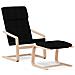 Poltrona Relax Con Poggiapiedi Nera In Tessuto - Foto miniatura 2