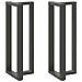 Gambe Tavolo Bar A T 2 Pz Antracite 50x35x(110-111) Cm Acciaio - Foto miniatura 1