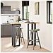 Gambe Tavolo Bar A T 2 Pz Antracite 50x35x(110-111) Cm Acciaio - Foto miniatura 2