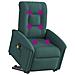 Poltrona Alzapersona Massaggiante Verde Scuro In Tessuto - Foto miniatura 2