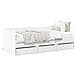 Divano Letto Con Cassetti Senza Materasso Bianco 90x190 Cm - Foto miniatura 1