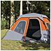 Tenda Campeggio 6 Persone Grigio e Arancione Impermeabile - Foto miniatura 4
