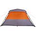 Tenda Campeggio 6 Persone Grigio e Arancione Impermeabile - Foto miniatura 9