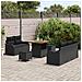 Set di Divani da Giardino 8 Pezzi con Cuscini Nero Polyrattan Acacia, Divano da Giardino per 2 Persone con Cuscini Nero Polyrattan, Set da Pranzo da Giardino 3 Pezzi con Cuscini Nero Polyrattan Acacia - Foto miniatura 3