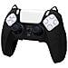 Custodia Protettiva In Silicone Per Controller Ps5 - Design Gatto Bianco, Antigraffio E Antiurto Black - Foto miniatura 1