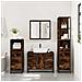 Set Mobili da Bagno 4 pz Rovere Fumo in Legno Multistrato - Foto miniatura 3