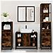Set Mobili da Bagno 4 pz Rovere Fumo in Legno Multistrato - Foto miniatura 4
