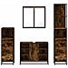 Set Mobili da Bagno 4 pz Rovere Fumo in Legno Multistrato - Foto miniatura 5