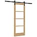 Porta Scorrevole con Set di Ferramenta 'ORKDAL'Legno Massiccio & Vetro - Foto miniatura 1