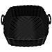 Padella Per Friggitrice Ad Aria Quadrata In Silicone Da 5l, Compatibile Con Xiaomi Maf01, Antiaderente E Facile Da Pulire Black - Foto miniatura 2