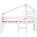 Letto a Soppalco con Tetto Bianco 90x190 cm in Legno di Pino - Foto miniatura 4