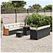Set Divano da Giardino 11 pcs Nero e crema 90 x 55 x 71 cm - Foto miniatura 3