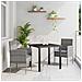 Set da Pranzo per Giardino con cuscino 3 pcs Grigio Poly Rattan - Foto miniatura 2